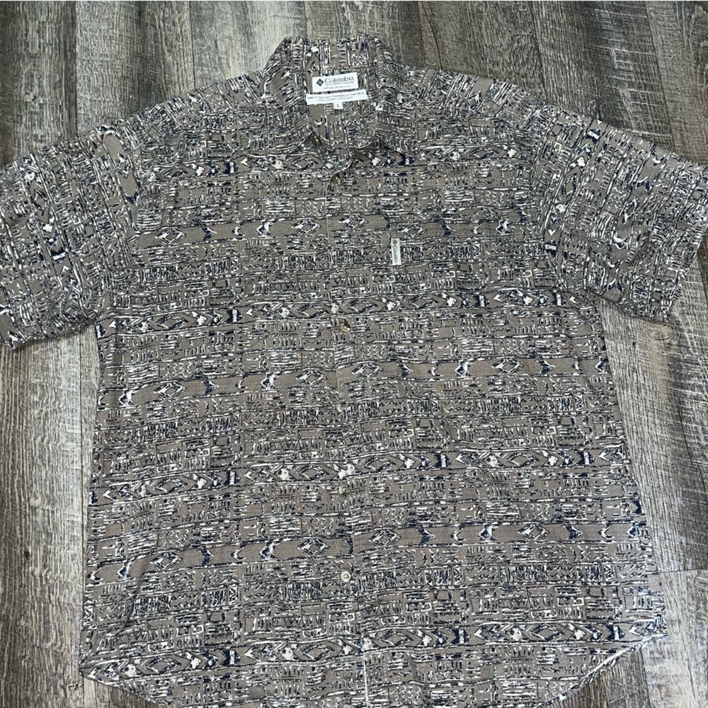 Vintage Columbia Abstract Pattern Shirt - Size Large